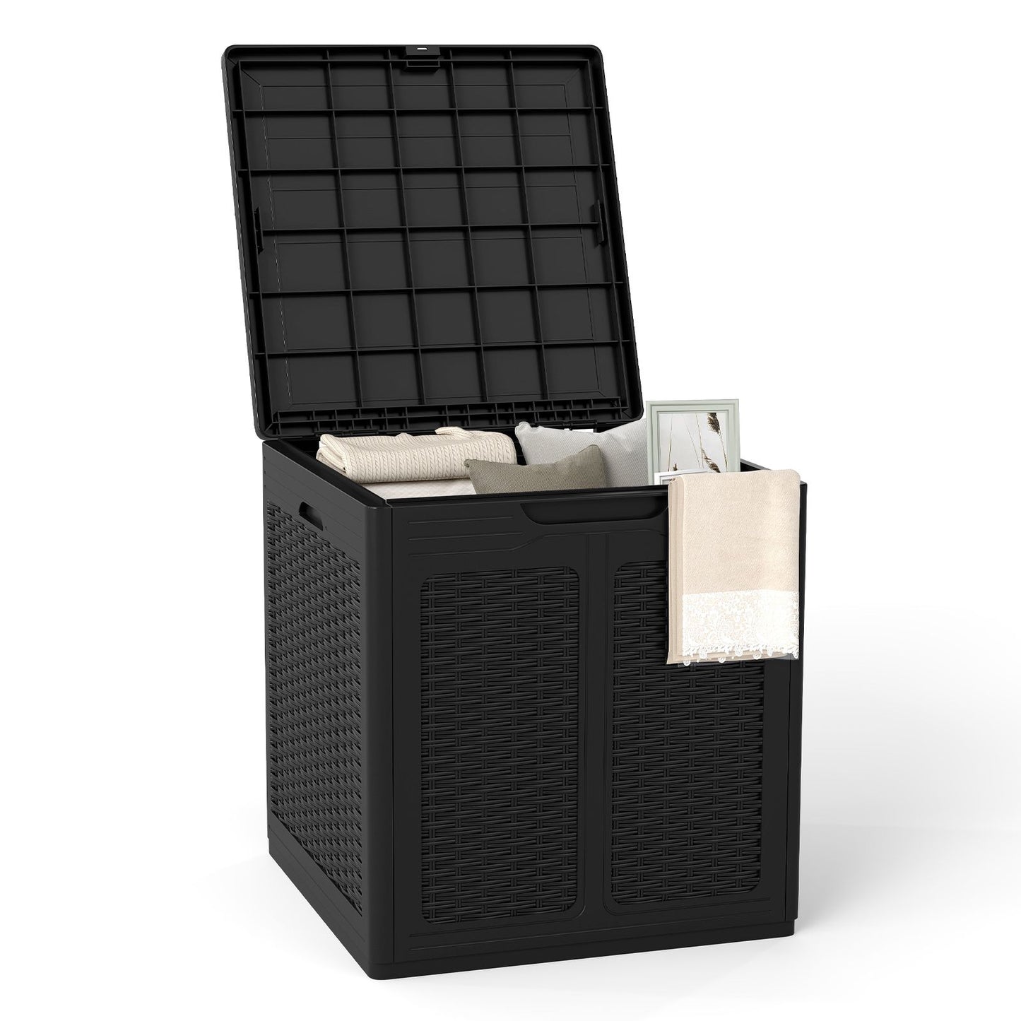 Weatherproof Patio Container with Lockable Lid for Patio