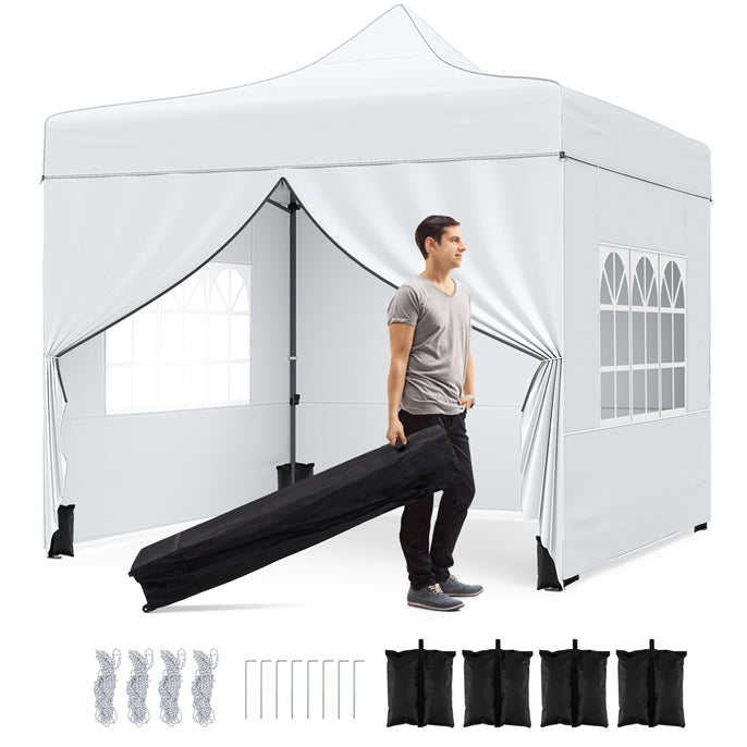 Pop up Gazebo, Outdoor Canopy Tent with 4 Removable Sidewall