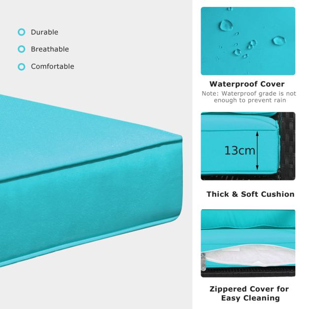 Outdoor Wicker Rocking Chair with Heavy-Duty Steel Frame