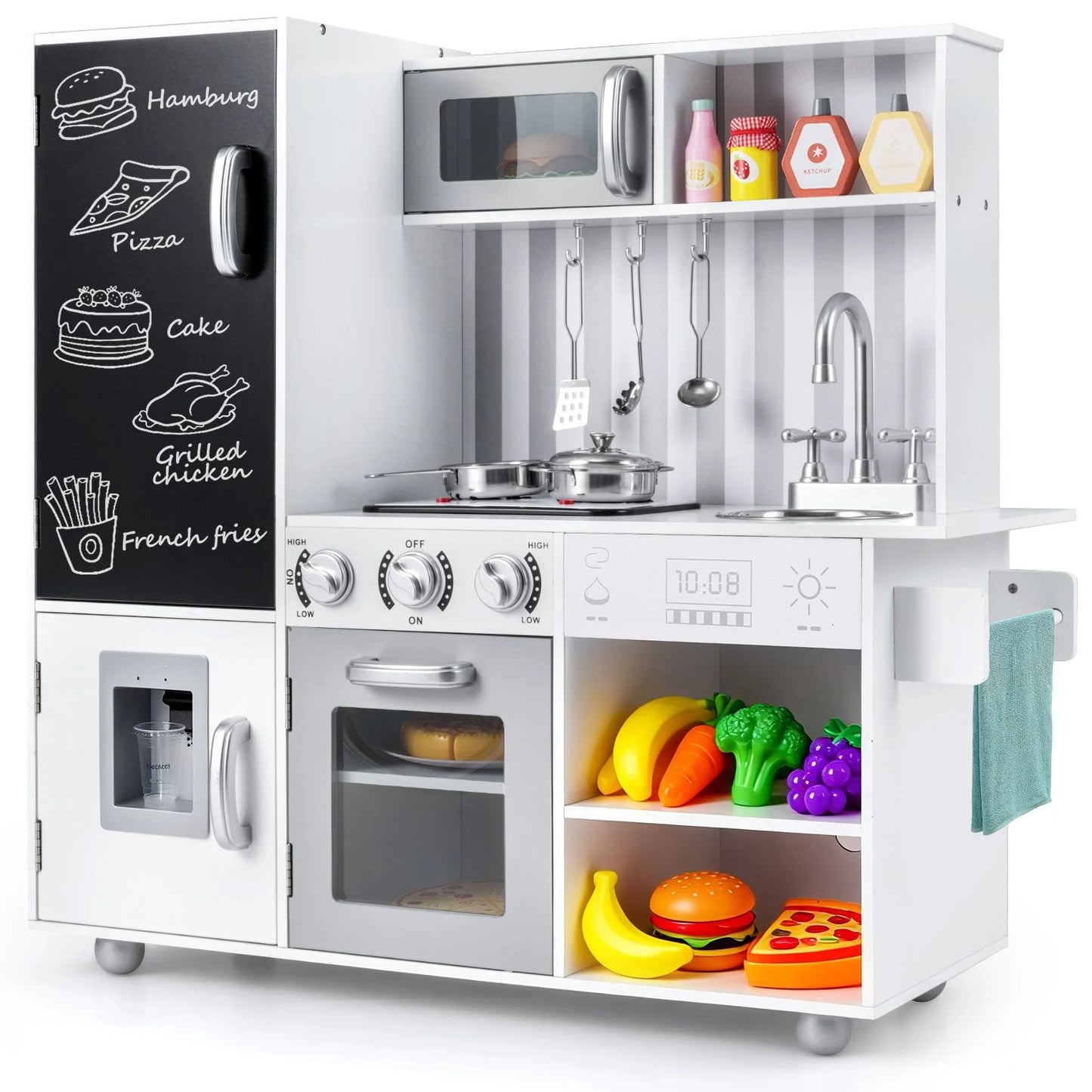 Pretend Play Kitchen for Kids with Utensils Aged 3+