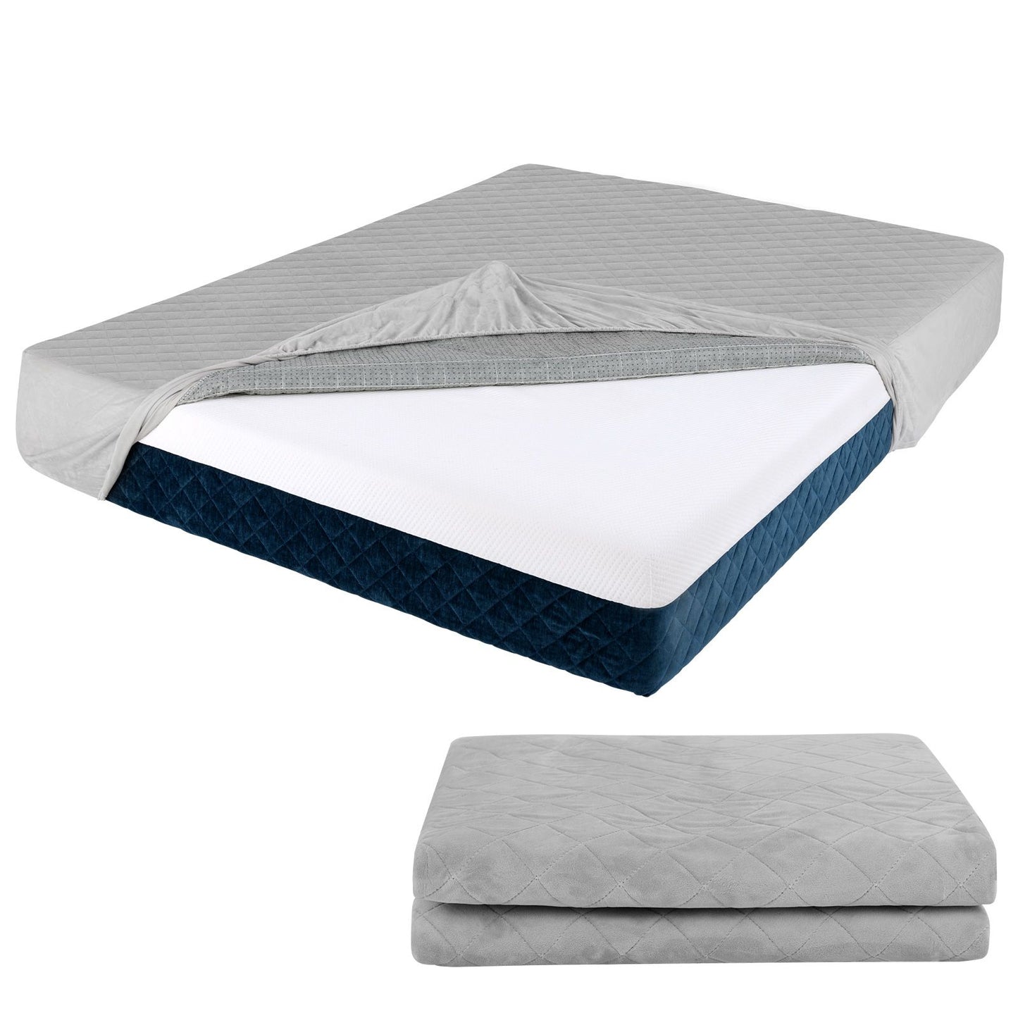 Twin/Queen/King Size Luxury Super Soft Velvet Mattress Protector