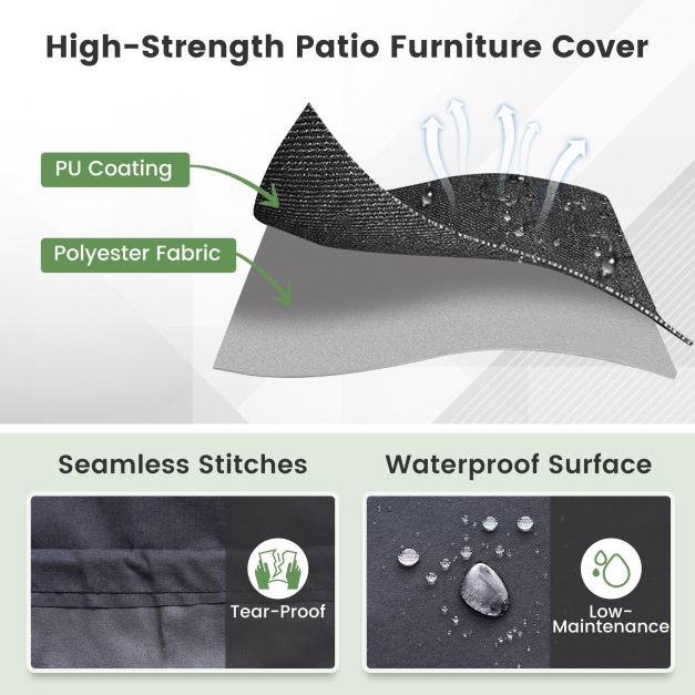 158CM Round Patio Furniture Cover