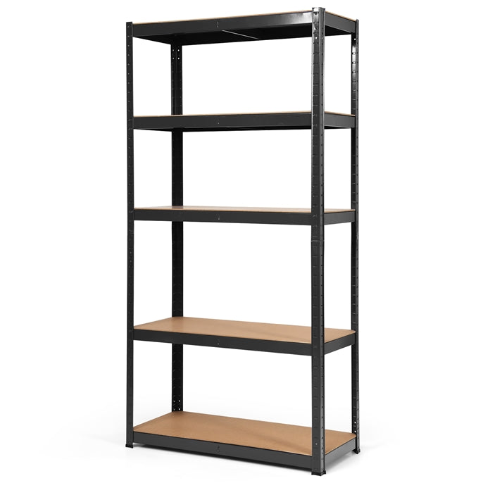 5-Tier Storage Rack with Boltless Shelving and Adjustable Shelves