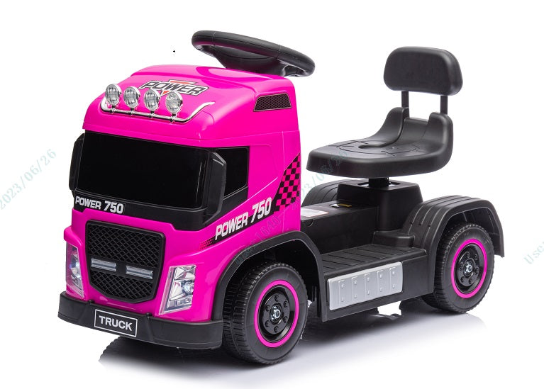 Kids Electric Ride-on Truck with Height Adjustable Seat and LED Lights