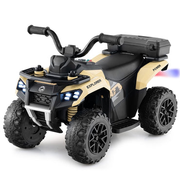 6V Kids Electric Quad Bike with Spray Function and Storage Box