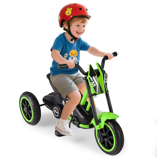 3-Wheel Toddler Bike with Foot Pedals and Steering Handlebars