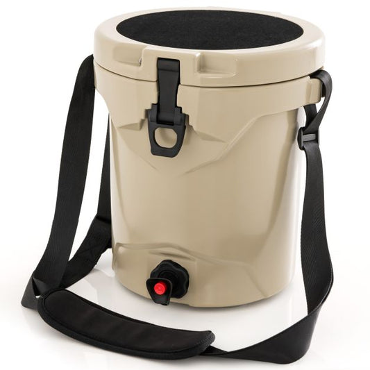 9.5 L Water Cooler Drink Cooler Insulated Ice Chest with Spigot and Shoulder Strap