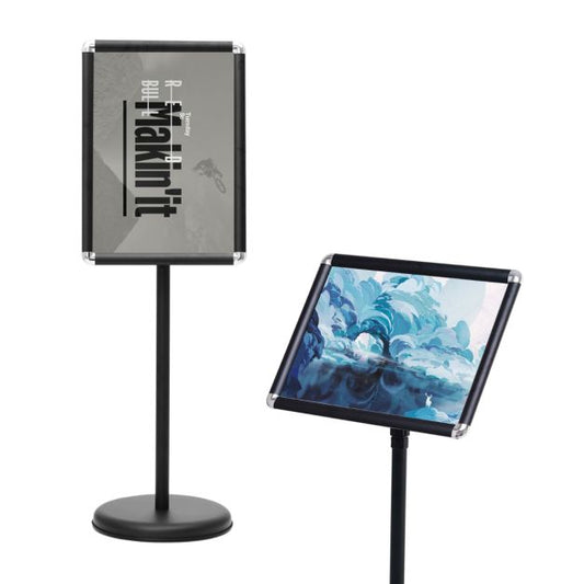 A3 Adjustable Poster Stand with Adjustable Height and 360° Rotation