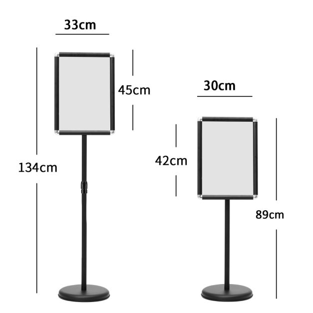 A3 Adjustable Poster Stand with Adjustable Height and 360° Rotation
