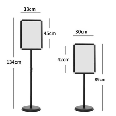 A3 Adjustable Poster Stand with Adjustable Height and 360° Rotation