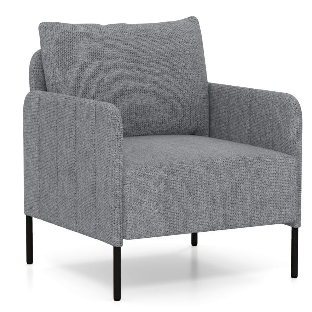 Chenille Single Seat Sofa with Cushion and Adjustable Foot Pads