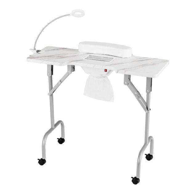 Portable Folding Manicure Nail Table with Electric Dust Collector