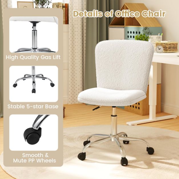 Height-adjustable Ergonomic Chair wIth Wheels for Adults and Teenangers