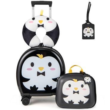 4Pcs Kids Luggage Set Toddler Carry On Luggage Set for Travel School