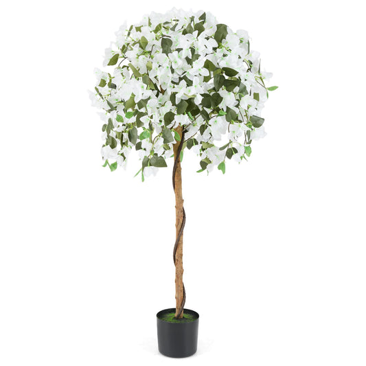 130cm Artificial Azalea Tree with 576 Flowers 288 Leaves and Wood Trunk
