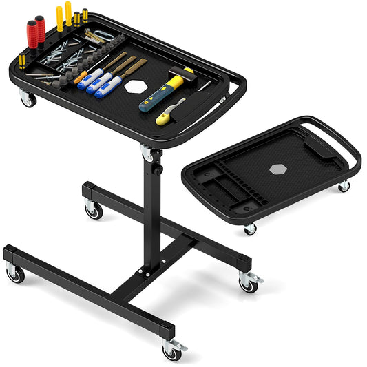 Height Adjustable Tool Cart with Detachable Top Tray
