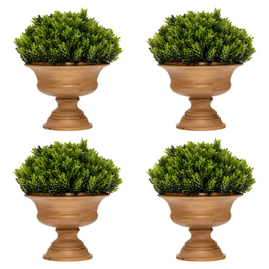 4 Pieces Mini Faux Pine Cone Tree Set with Pots