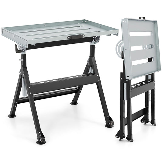 Folding Welding Table with 4 Level Height