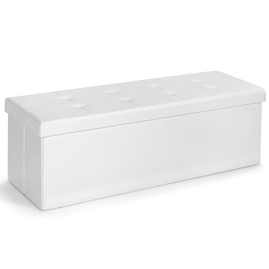 Folding Storage Ottoman Bench with Lid for Living Room