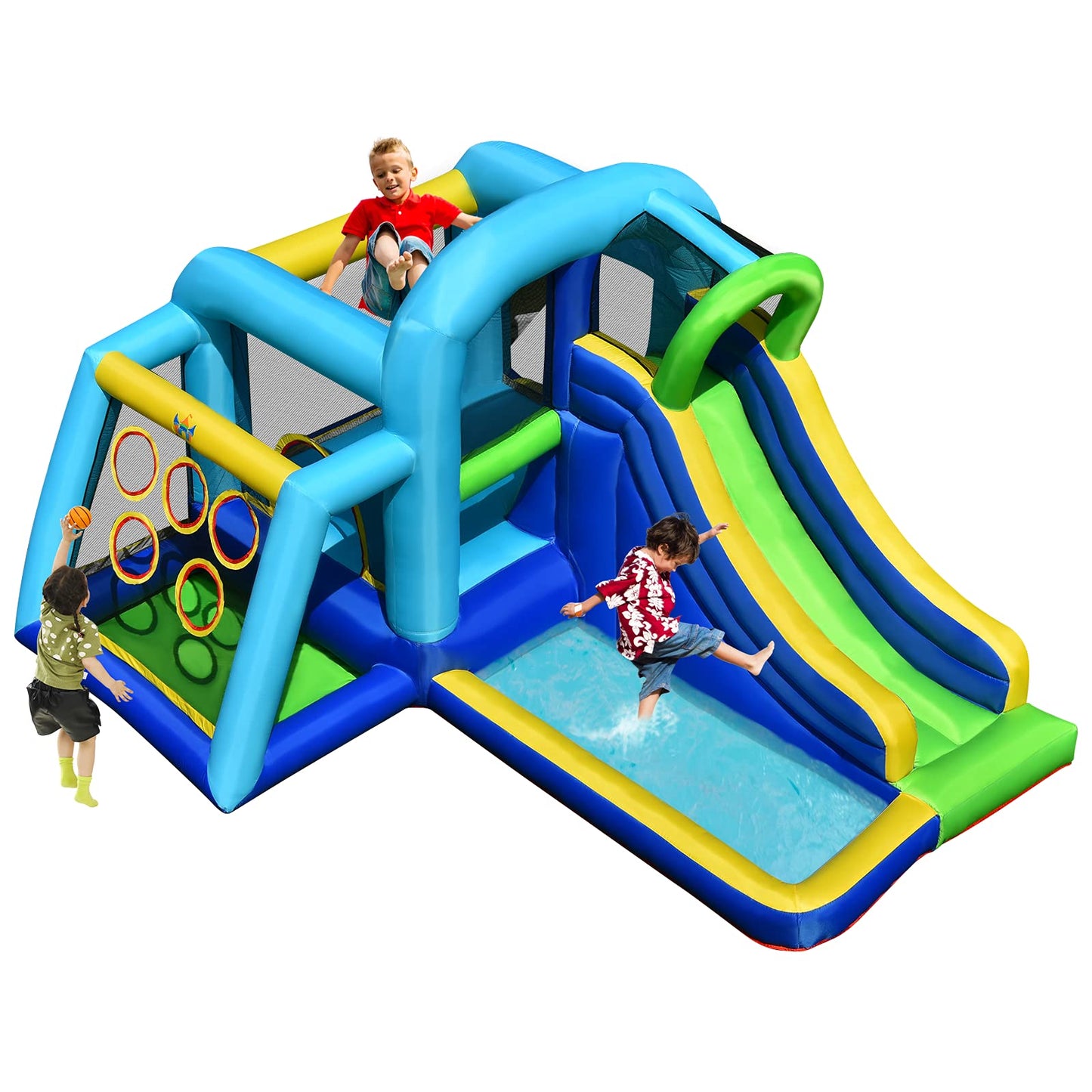 Inflatable Bouncer House with Jumping Area and Slide (without blower)