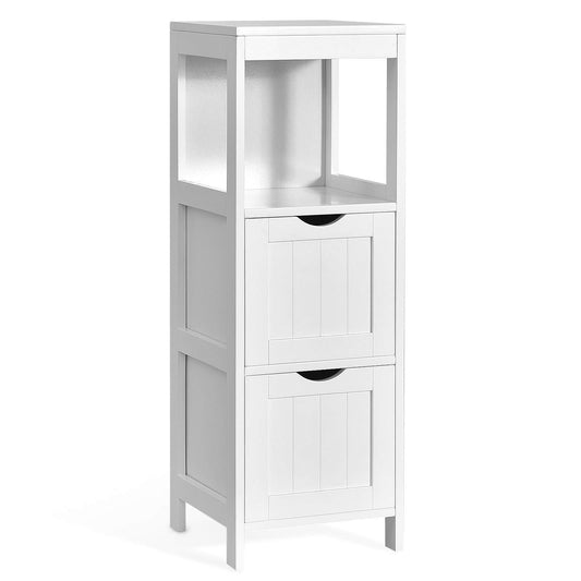 Bathroom Storage Cabinet with 2 Removable Drawers and Open Shelf