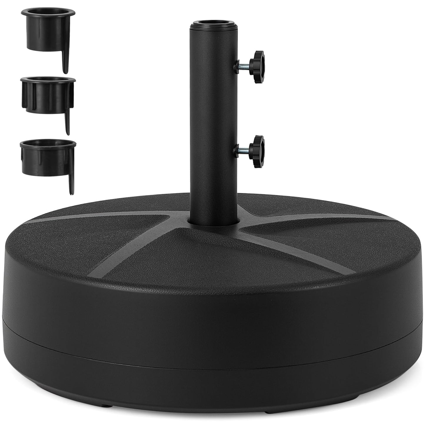 Weighted Patio Umbrella Base with 2 Adjustable Knobs for Garden