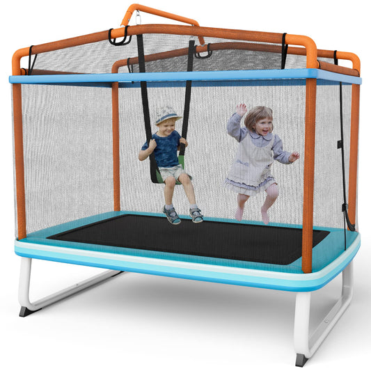 3-in-1 Rectangle Trampoline with Enclosure Net