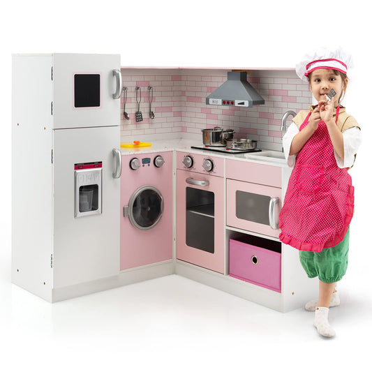 Kids Corner Kitchen Playset with Apron and Chef Hat