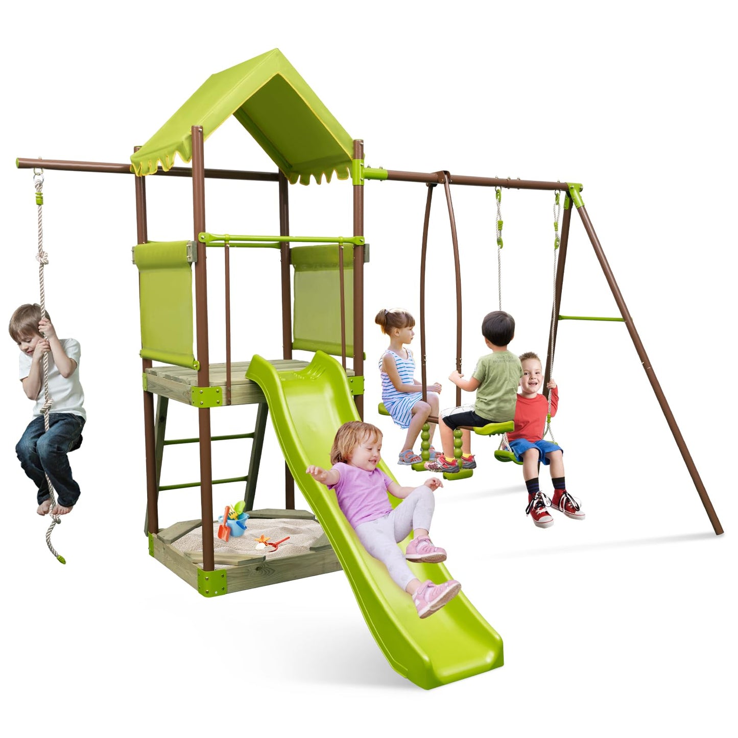 7 in 1 Heavy Duty Metal Swing Stand with Slide