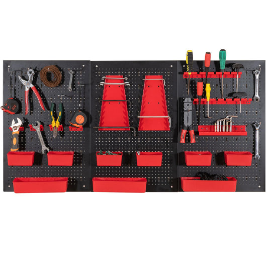 120 x 60cm Pegboard Organizer Kit for DIY Workshop Craft Room