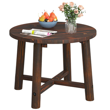 Solid Wood Small Round Outdoor Coffee Table