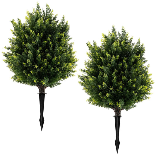 Artificial Topiary Ball Tree Set of 2 for Home Office