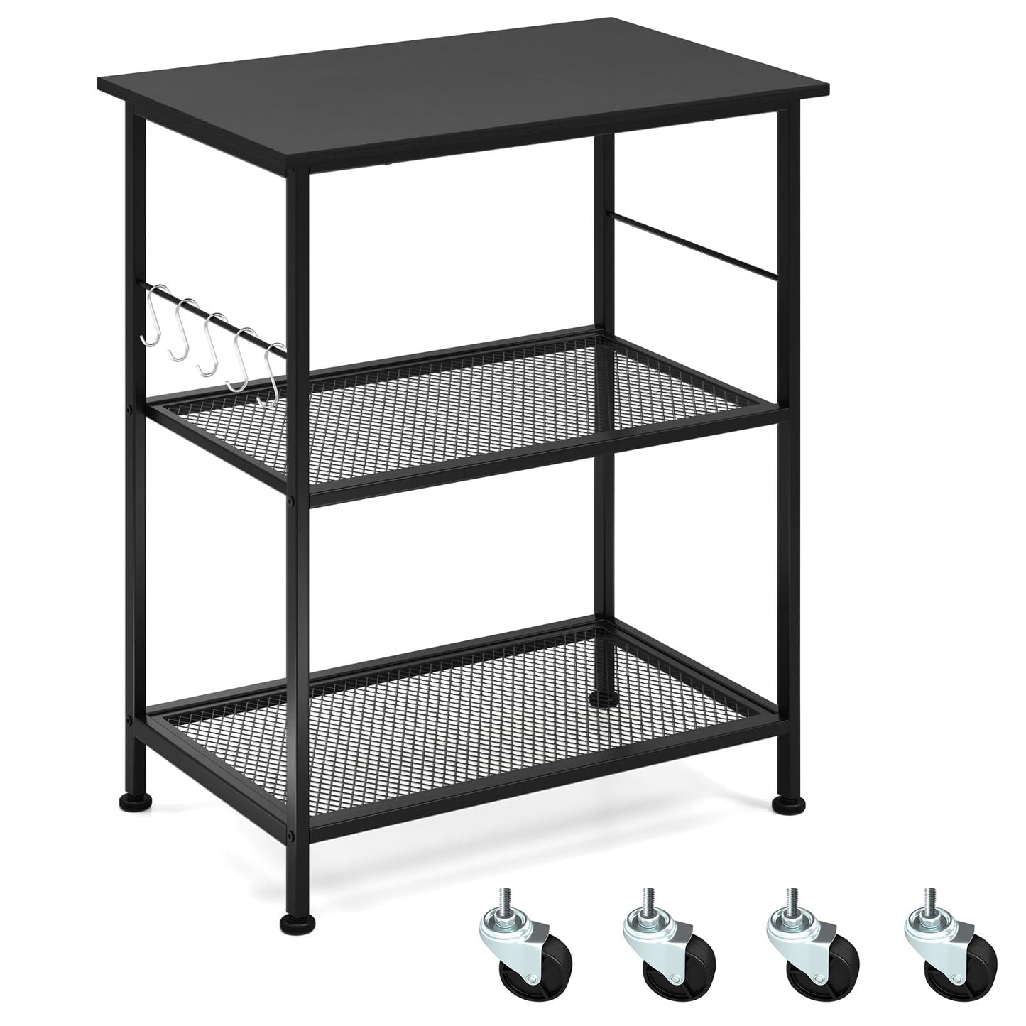 GiantexUK 3 Tier Serving Cart Microwave Stand with Shelves