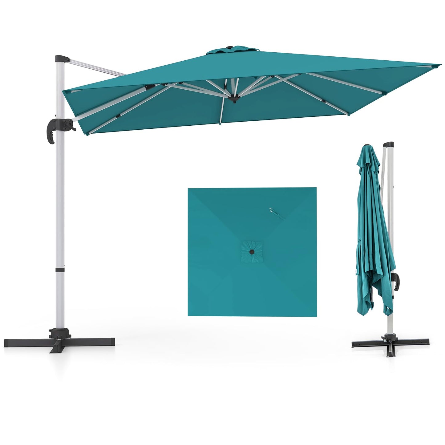 300cm Patio Cantilever Umbrella with 360° Rotation and Adjustable Tilt