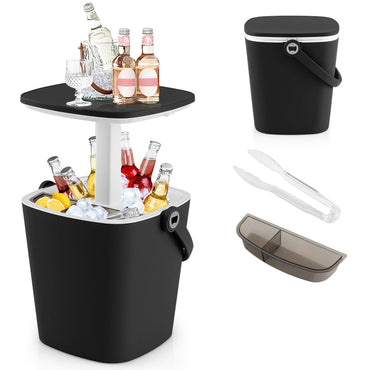 15L Outdoor Cool Bar Table with Lift Top Lid