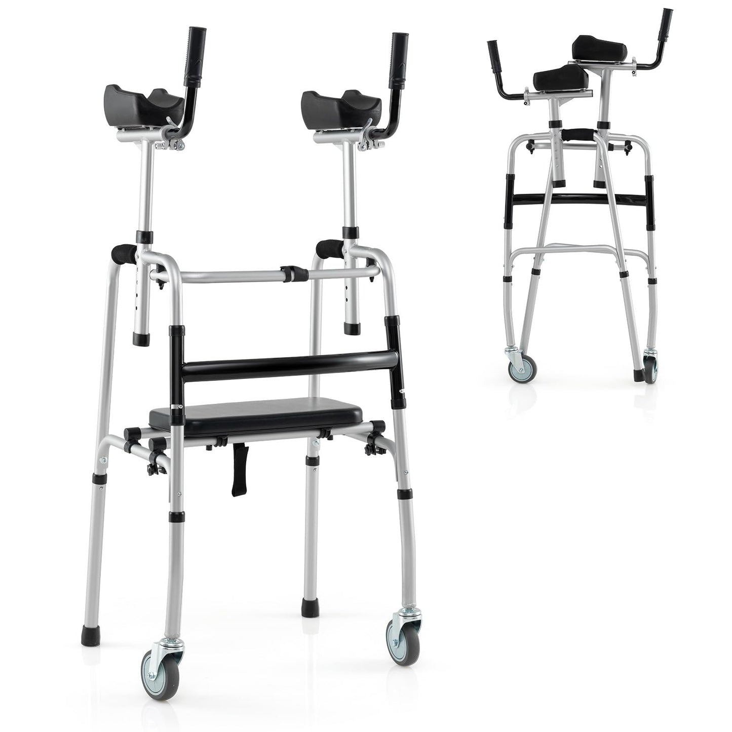 Versatile Rolling Walker with Padded Seat and 2 Premium Wheels