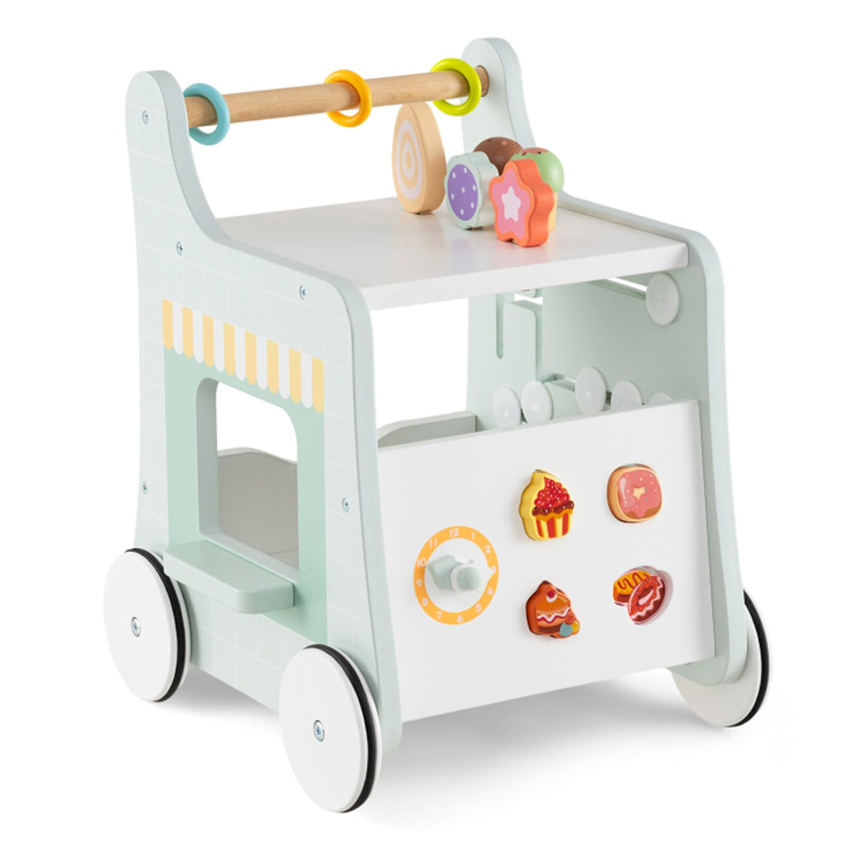 8 in 1 Toddler Push and Pull Learning Activity Center with Teaching Clock