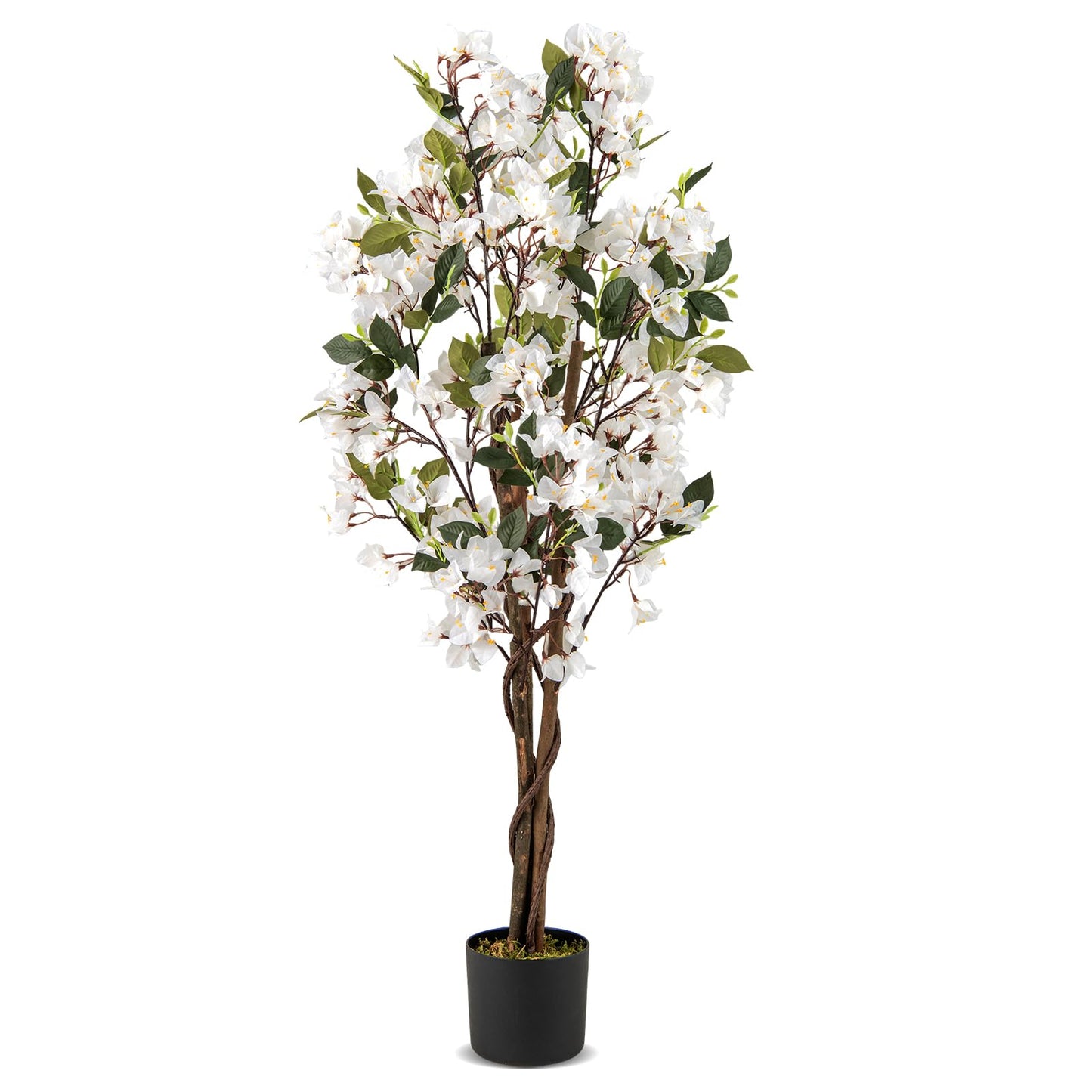 120 CM Tall Artificial Bougainvillea Tree with Blooming Flowers