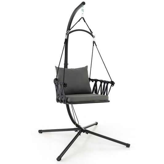 Hammock Swing Chair with Stand and Cushion