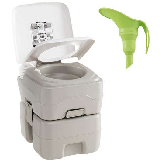 Portable Toilet with 20 L Waste Tank and Flush Pump