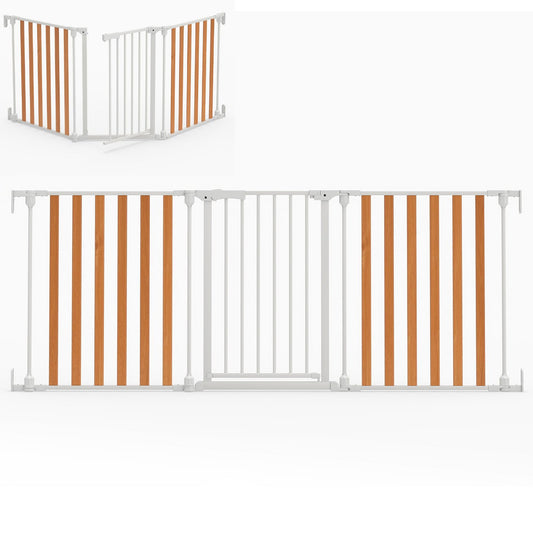 Pressure Baby Gate with One-hand Opening, 2-Way Door Swing, Freestanding Dog Stair Gates Pet Safety Fence