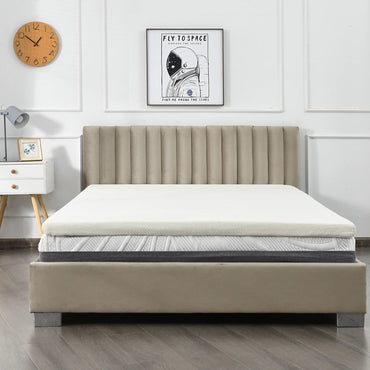 Memory Foam and Pressure Relief Mattress Topper with Washable Cover