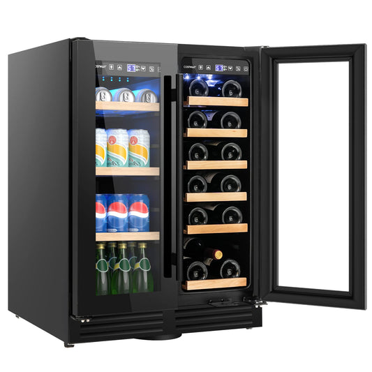 120L Dual Zone Wine Beverage Refrigerator