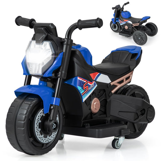3 Wheel Toddler Ride on Motorcycle with Detachable Training Wheels