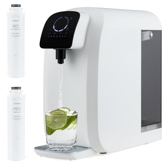 Countertop Reverse Osmosis Water Filter 5-Stage RO + PPC Water Filtration System with UV Light