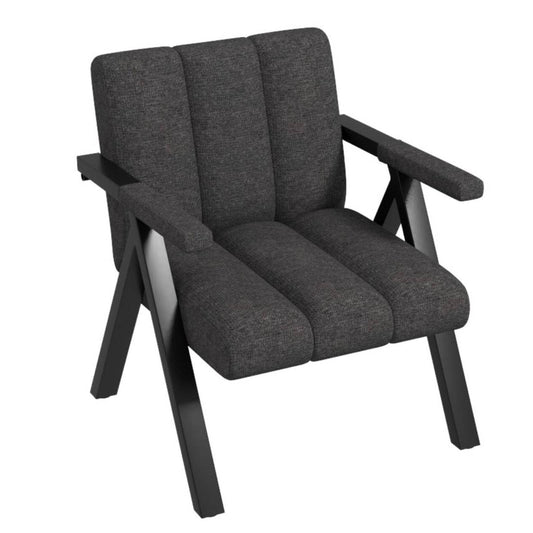 Oversized Accent Chair Upholstered with Metal Frame and Armrests