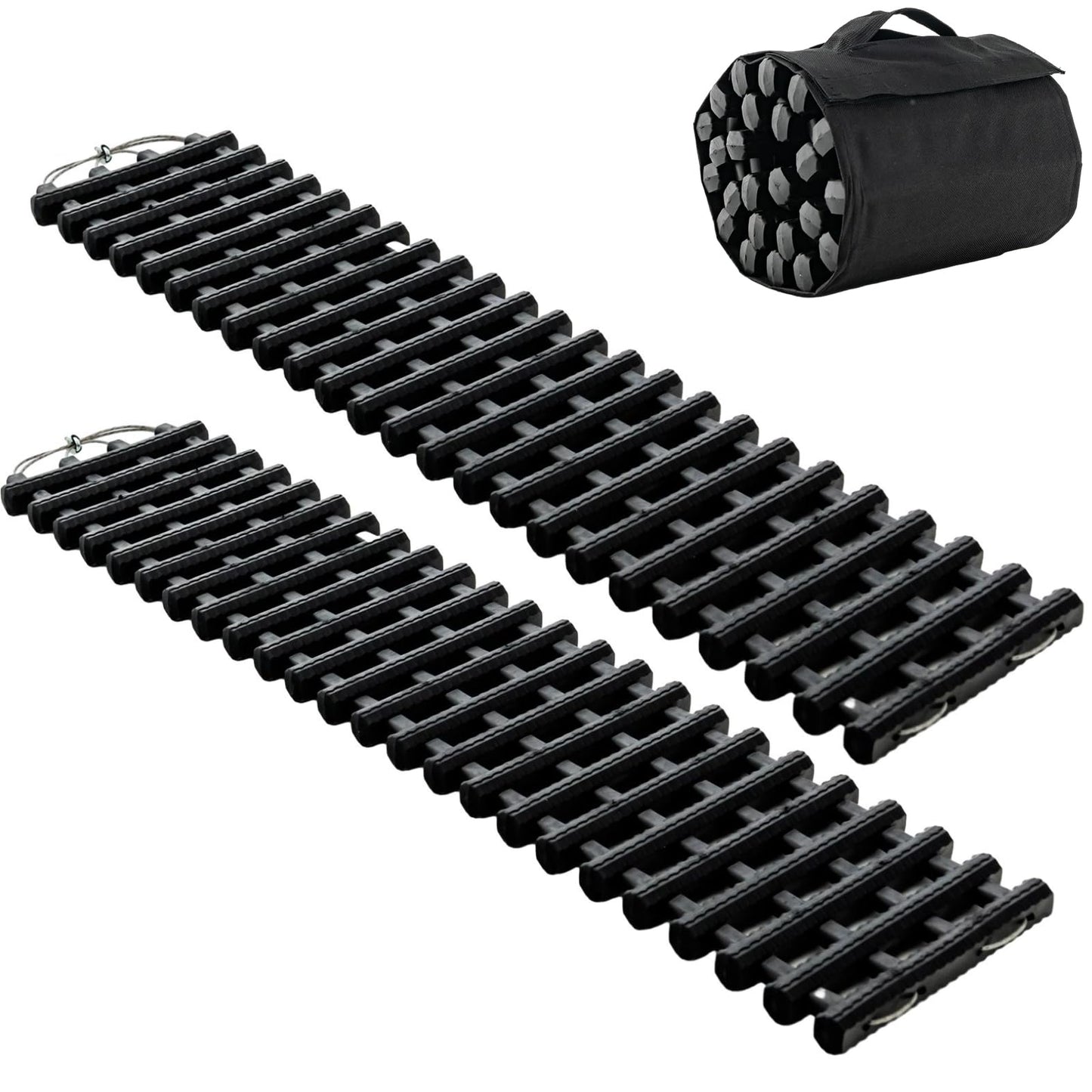 GiantexUK 2PCS Traction Mats, 23.5"/33.5"/39.5" Tire Recovery Track Pad Roll with Bag