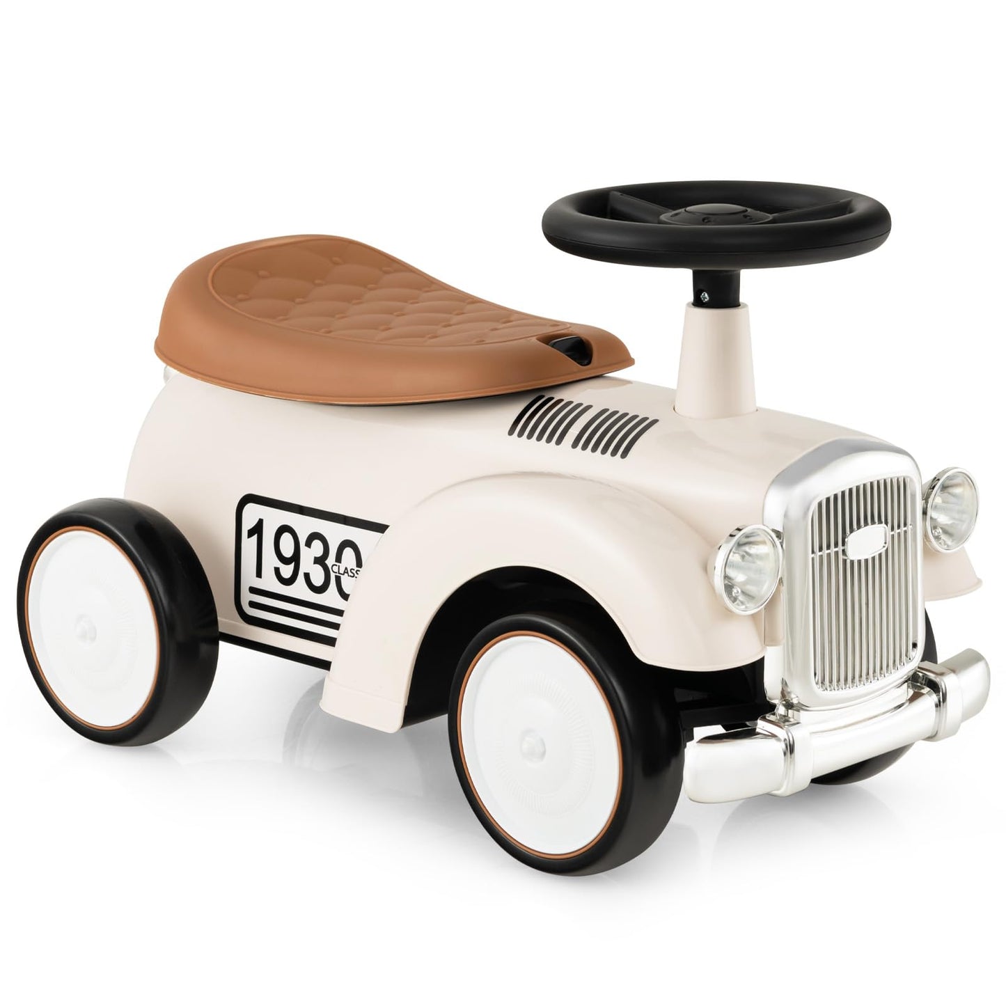 Toddler Foot to Floor Sliding Walker with Under seat Storage
