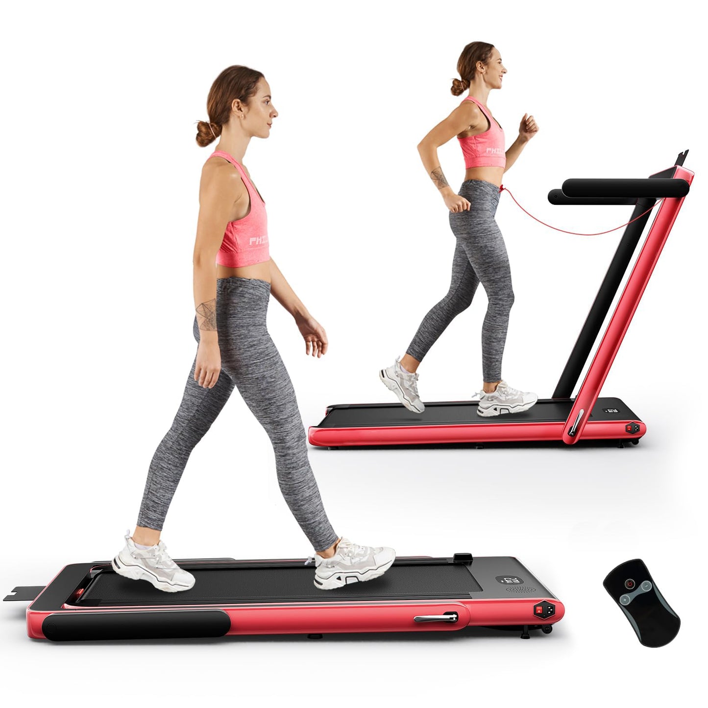 2.25 HP Foldable Treadmill 3 in 1 Walking Pad Under Desk Treadmill