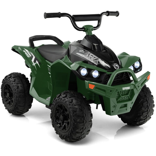 12V Kids Ride On ATV with 2 Speeds and LED Lights